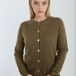 Classic black natural brown cashmere Scottish cashmere sweater designed in Telluride and made in the USA. A versatile first layer for any wardrobe.