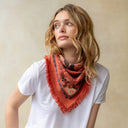Freya Mini Celestial Bird Cashmere Bandana crafted from 100% extra-soft knit cashmere