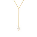 Grainne Morton Bee Lariat Necklace in mother of pearl and ethically sourced 18k gold-plated silver