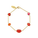 Grainne Morton Five Mini Charm Bracelet with carnelian, coral, opal, and pearl charms