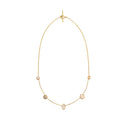 Grainne Morton Five Mini Charm Necklace with mother of pearl, opal, pearl, and shell charms