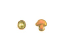 Grainne Morton Mismatched Stud Earrings with pearl and vintage glass in 18k gold-plated silver