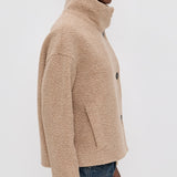 Cropped Funnel Jacket Boucle by Harris Warf