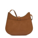 Back view of Il Bisonte Atelier hobo bag in chocolate with convertible shoulder strap