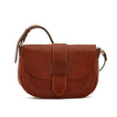 Il Bisonte Fausta medium crossbody bag in seppia vegetable-tanned Italian leather