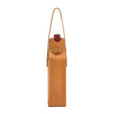Il Bisonte leather bottle holder in natural vegetable-tanned Italian leather