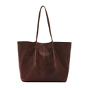 Il Bisonte Nina tote bag in coffee vegetable-tanned Italian leather with soft pleated design