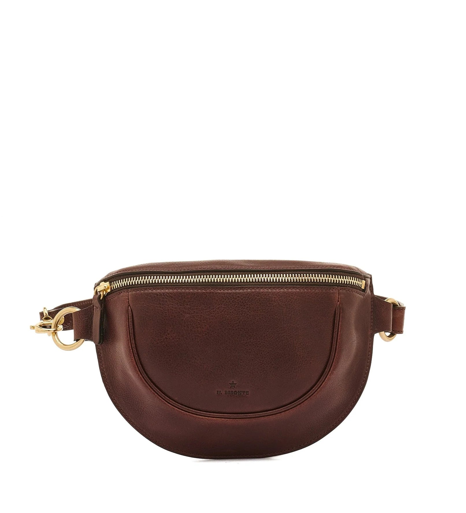 Il Bisonte Oliveta belt bag in coffee vegetable-tanned Italian leather