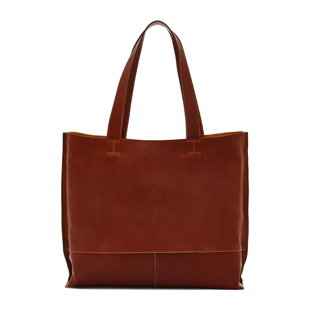 Il Bisonte Talamone tote bag in sepia vegetable-tanned Italian leather