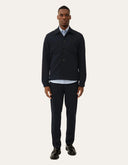 Les Deux Como Hybrid Jacket in stretch twill with a classic collar and utility-inspired pockets