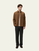 Les Deux Twill Wool Overshirt in a heavyweight wool blend with a pointed collar and chest pocket