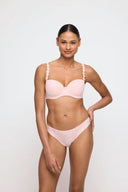 Marie Jo Avero padded wired bra in Pearly Pink with daisy-embroidered straps