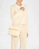 Il Bisonte Anna Fold-Over Flap Crossbody Bag — Milk & Graphite