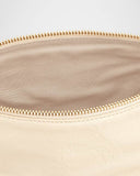 Il Bisonte Anna Fold-Over Flap Crossbody Bag — Milk & Graphite