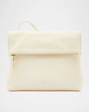 Il Bisonte Anna Fold-Over Flap Crossbody Bag — Milk & Graphite