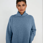 Not too slouchy, not too fitted — this cashmere favorite is made with natural fibers and designed in Telluride for everyday elegance.