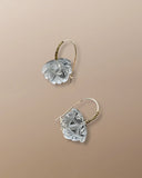 Simon Alcantara Celestial Rose earrings with carved quartz roses and 14k gold