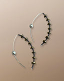 Simon Alcantara Helix statement earrings in faceted titanium pyrite and sterling silver with