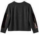 Back view of the Sphere One Aldous cropped cashmere cardigan in peat