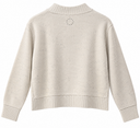 Back view of the Sphere One cropped chunky crew neck in Corian