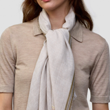 Begg X Co Fiji Cashmere Stole Archer Dark Natural