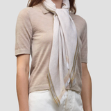 Begg X Co Fiji Cashmere Stole Archer Dark Natural