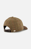 Back of the Varsity Headwear brown houndstooth wool cap showing the adjustable strap