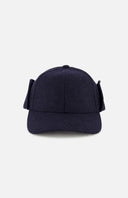 Varsity Headwear Legacy Structured merino wool earflap cap in navy