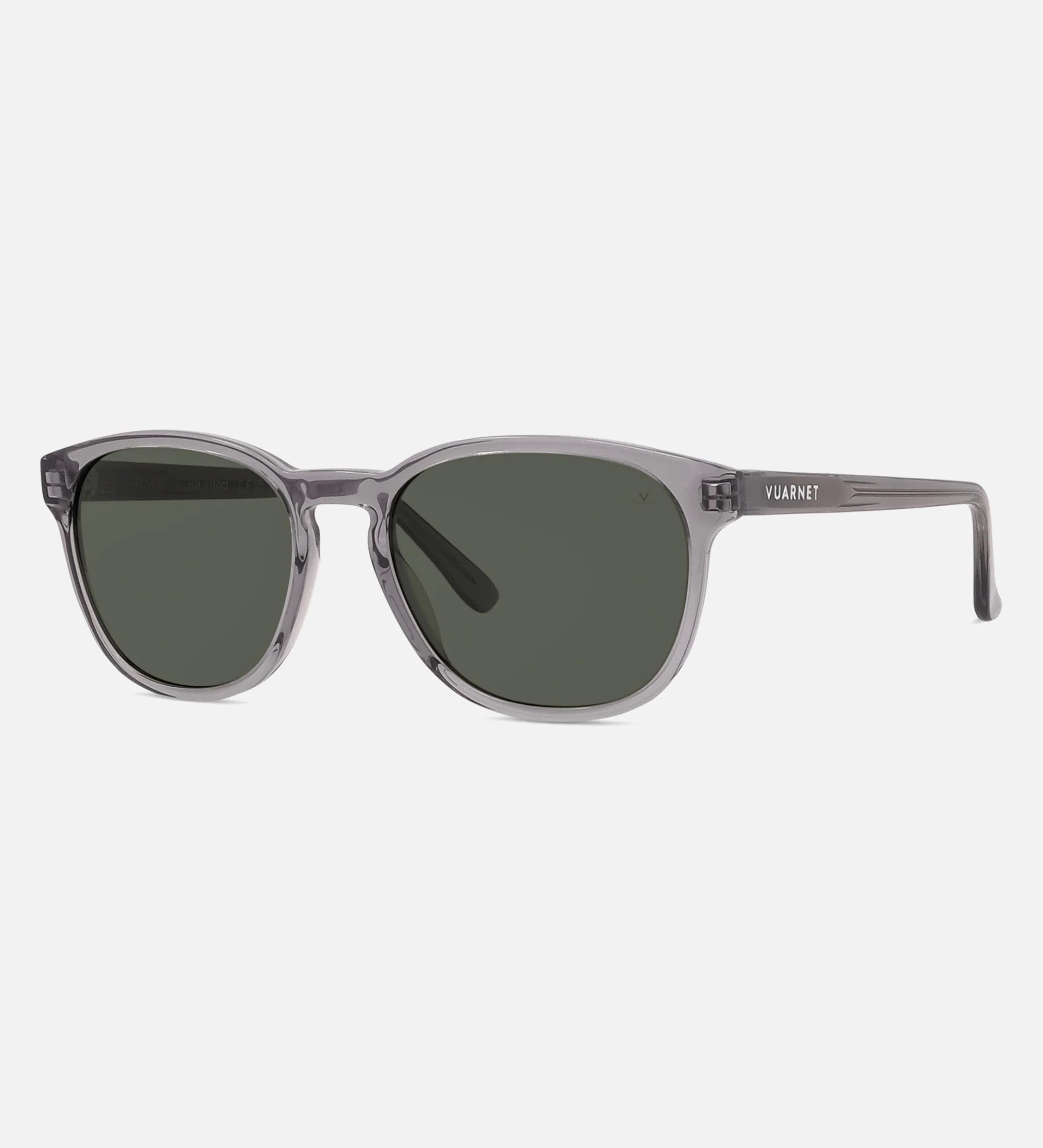 Vuarnet Belvedere 02 Small sunglasses with Grey Polarlynx mineral lenses, timeless lifestyle frame with balanced curves and Vuarnet logo on temple