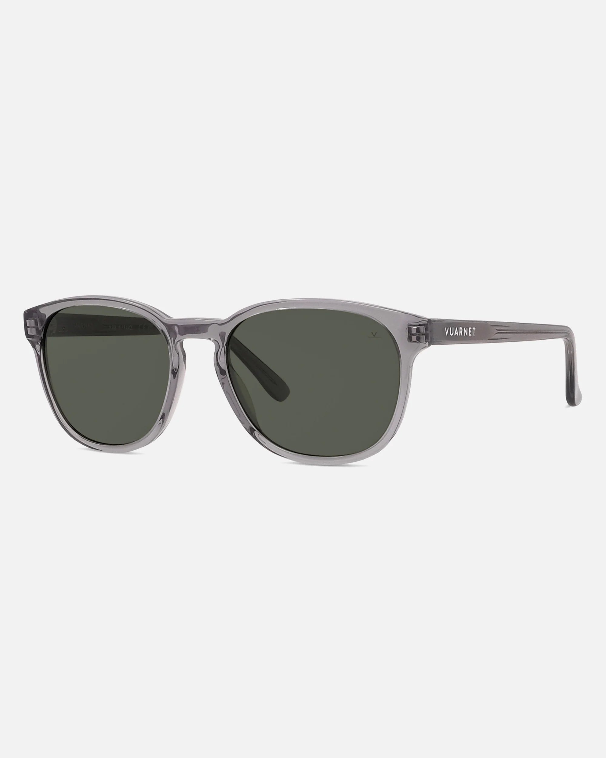 Vuarnet Belvedere 02 Small sunglasses with Grey Polarlynx mineral lenses, timeless lifestyle frame with balanced curves and Vuarnet logo on temple