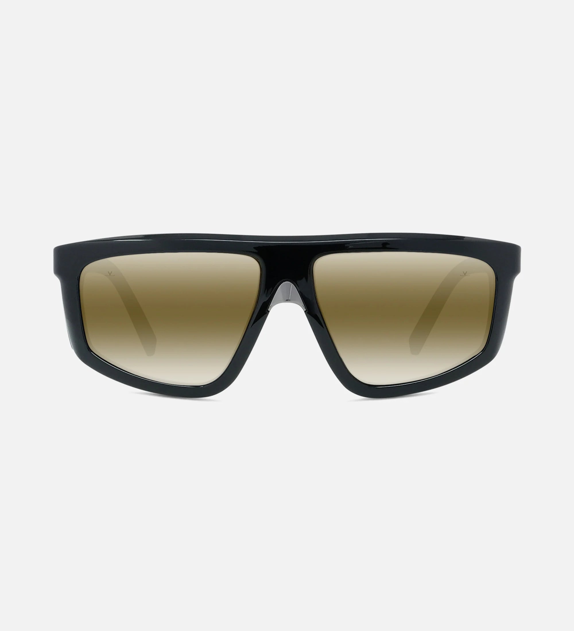 Vuarnet rectangular futuristic sunglasses inspired by 1970s ski masks, crafted from bio-nylon with neoprene cord, adjustable temples, and mineral glass lenses for clarity and protection.