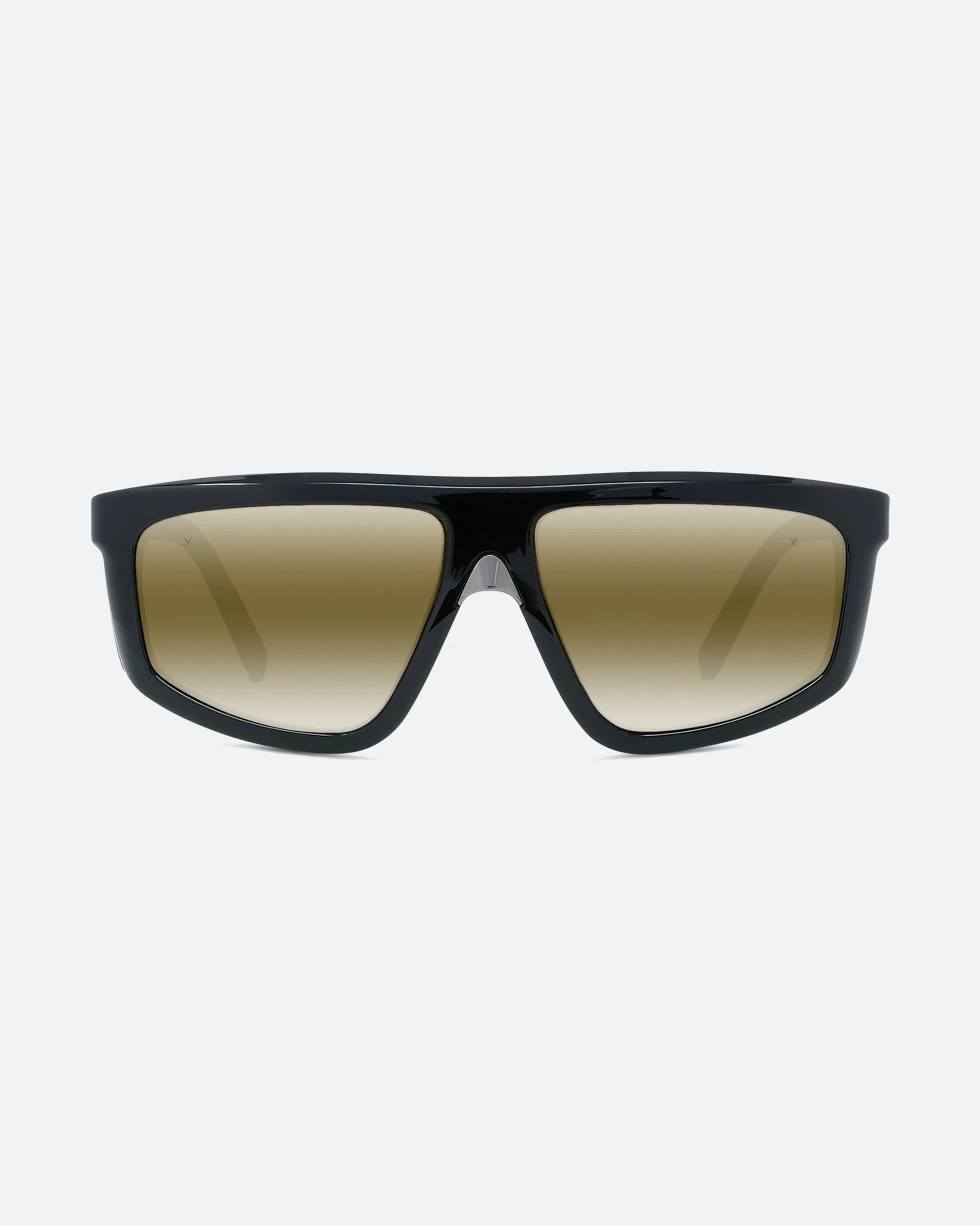 Vuarnet rectangular futuristic sunglasses inspired by 1970s ski masks, crafted from bio-nylon with neoprene cord, adjustable temples, and mineral glass lenses for clarity and protection.