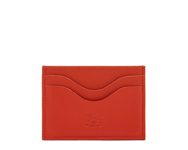 Il Bisonte Salina Cowhide Card Case - Red